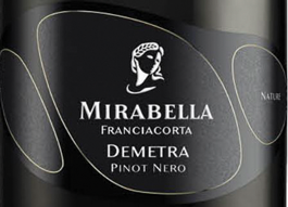 Etichetta del vino Franciacorta Demetra Pinot Nero Nature