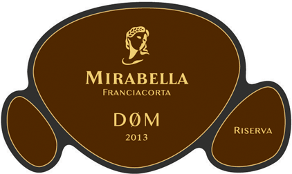 Etichetta del vino Franciacorta Riserva Døm Dosaggio Zero 2013