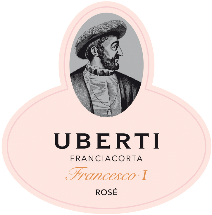 Etichetta del vino Franciacorta Francesco I Rosé Brut