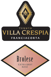 Etichetta del vino Franciacorta Brolese Rosé Extra Brut