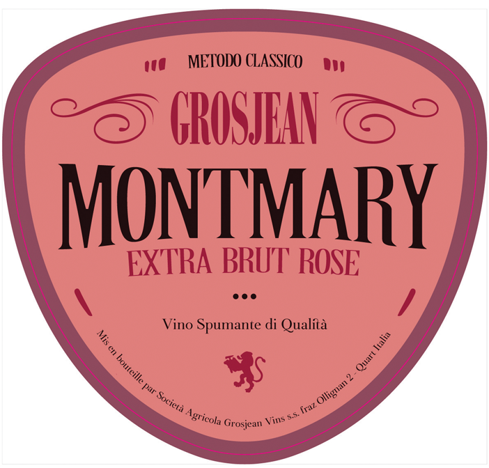 Etichetta del vino Montmary Rosé Extra Brut