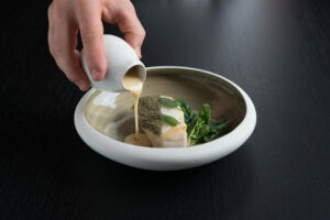 Morone alla brace burro e salvia