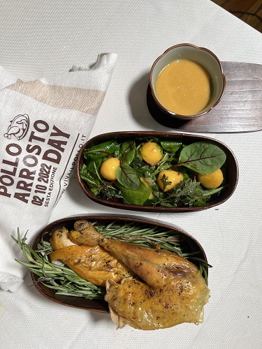 Pollo arrosto al kimtchi di pesca