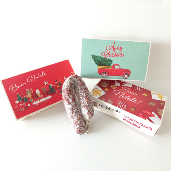 <strong>Salsiccia Passita di Romagna I Malafronte nella box &ldquo;cartolina natalizia&rdquo;</strong>