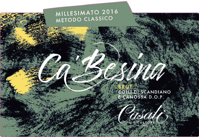 Etichetta del vino Colli di Scandiano e Canossa Ca’ Besina Brut 2016