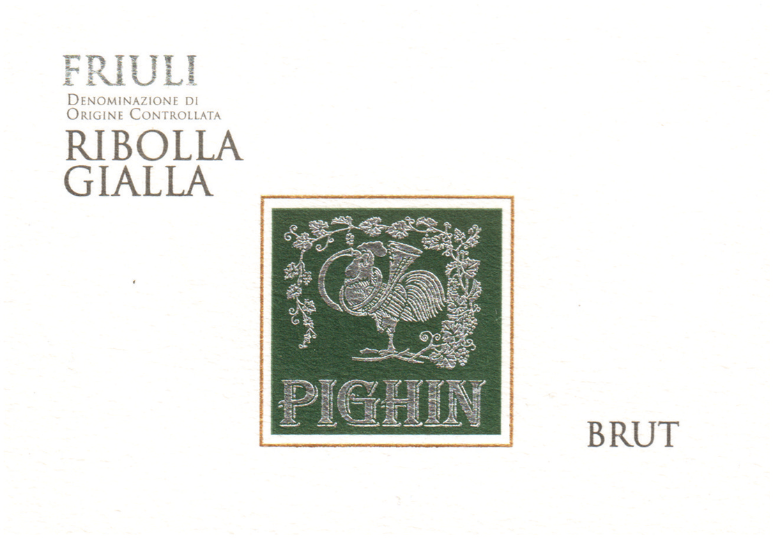Etichetta del vino Friuli Ribolla Gialla Brut