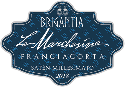 Etichetta del vino Franciacorta Brigantia Satèn 2018