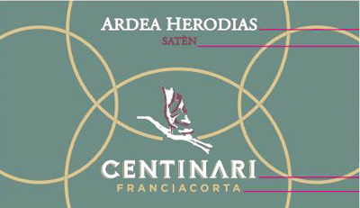 Etichetta del vino Franciacorta Ardea Herodias Satèn 2018
