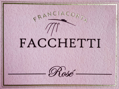 Etichetta del vino Franciacorta Rosé Brut