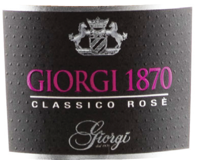Etichetta del vino Giorgi 1870 Rosé Brut