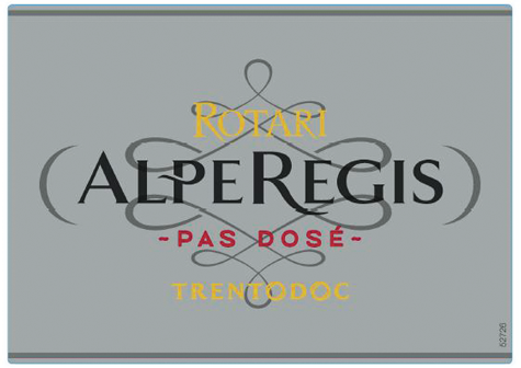 Etichetta del vino Trento Alpe Regis Pas Dosé 2016