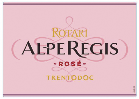 Etichetta del vino Trento Alpe Regis Rosé Brut 2017