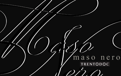 Etichetta del vino Trento Maso Nero Brut 2018
