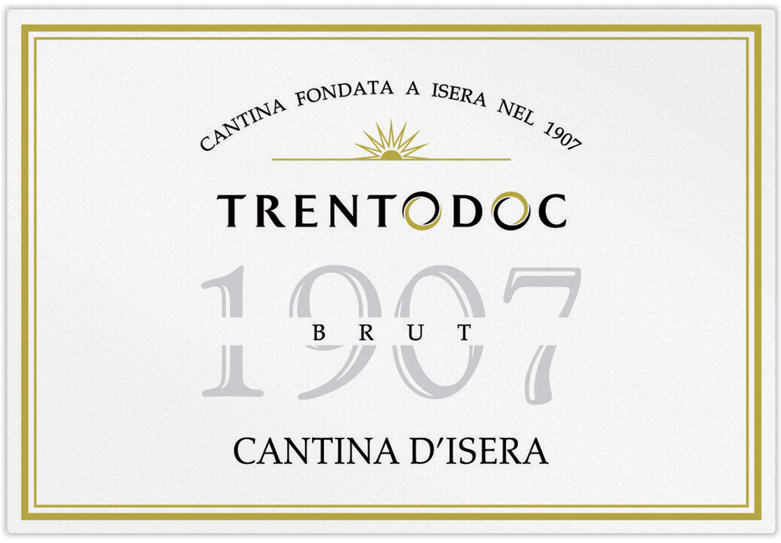 Etichetta del vino Trento 1907 Brut