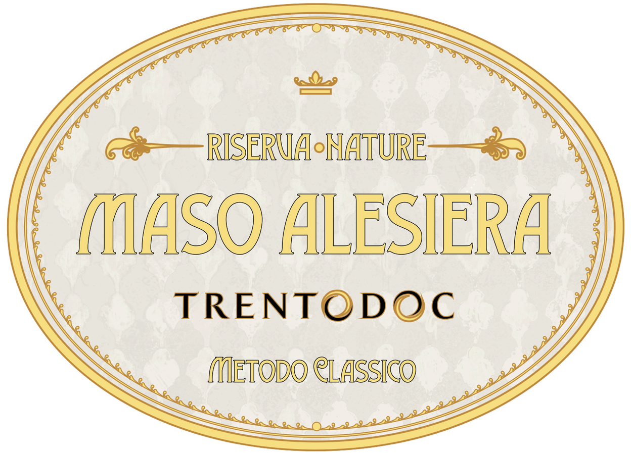 Etichetta del vino Trento Riserva Maso Alesiera Brut Nature 2016