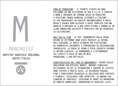 Etichetta del vino Monchoisi Brut