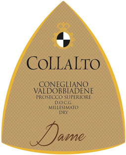 Etichetta del vino Conegliano Valdobbiadene Prosecco Superiore Collalto Dame Dry 2021