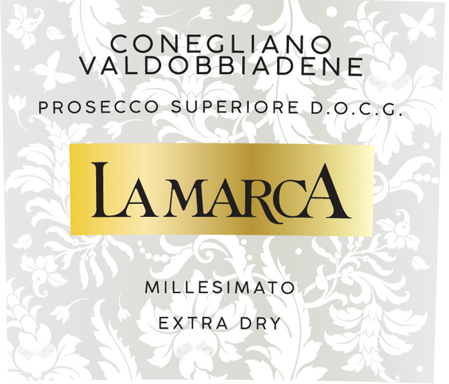 Etichetta del vino Conegliano Valdobbiadene Prosecco Superiore Extra Dry 2021