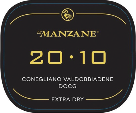 Etichetta del vino Conegliano Valdobbiadene 20.10 Extra Dry 2021