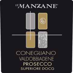 Etichetta del vino Conegliano Valdobbiadene Prosecco Superiore Brut
