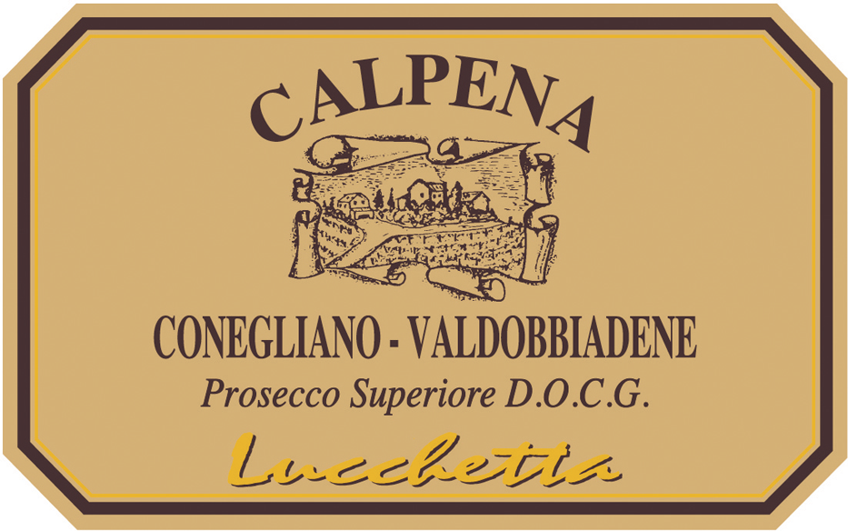 Etichetta del vino Conegliano Valdobbiadene Prosecco Superiore Calpena Extra Dry