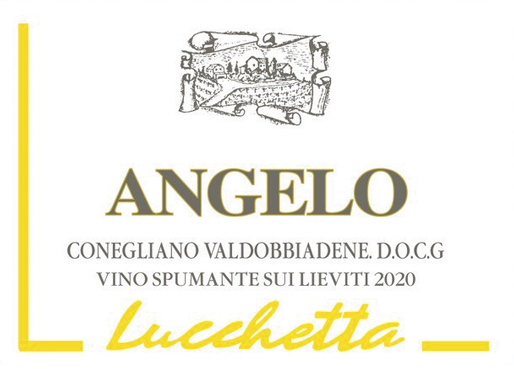 Etichetta del vino Conegliano Valdobbiadene Sui Lieviti Angelo Brut Nature 2020