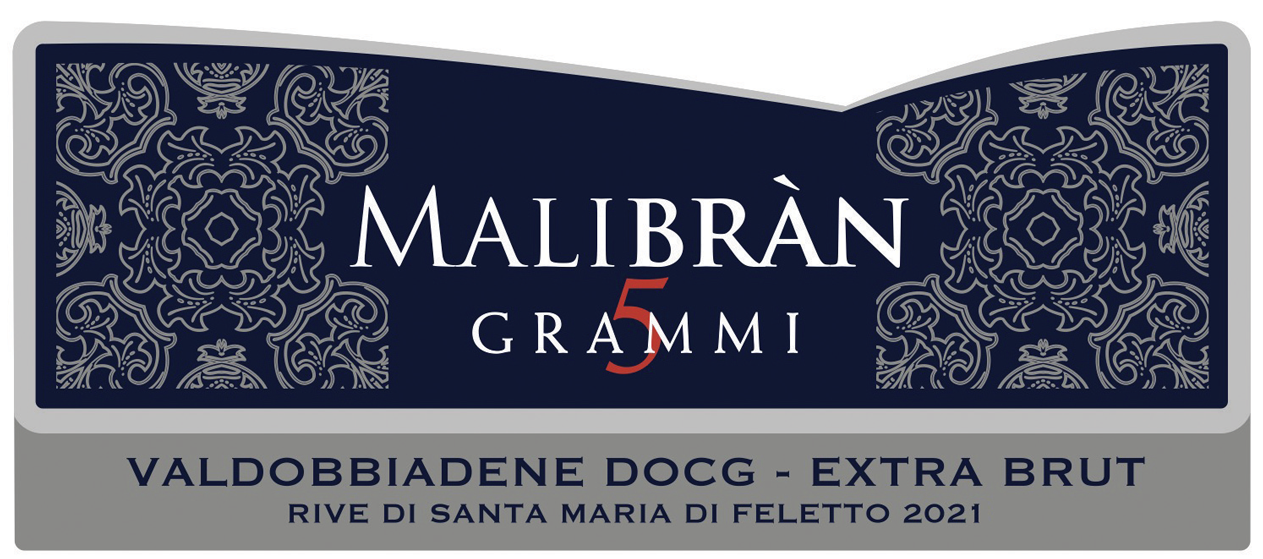 Etichetta del vino Valdobbiadene Rive di Santa Maria di Feletto 5 Grammi Extra Brut 2021