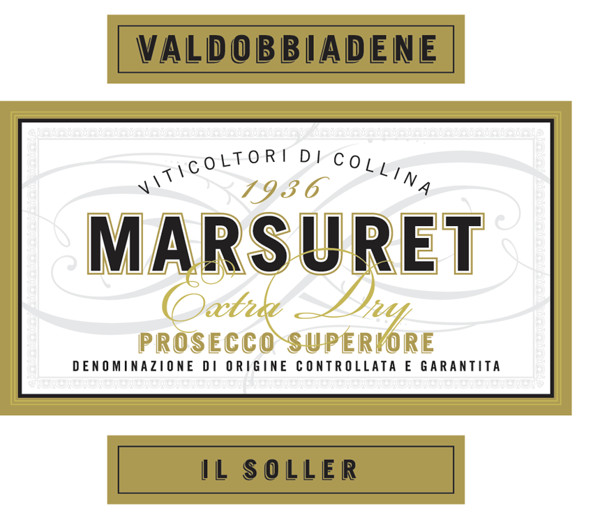 Etichetta del vino Valdobbiadene Prosecco Superiore Il Soller Extra Dry