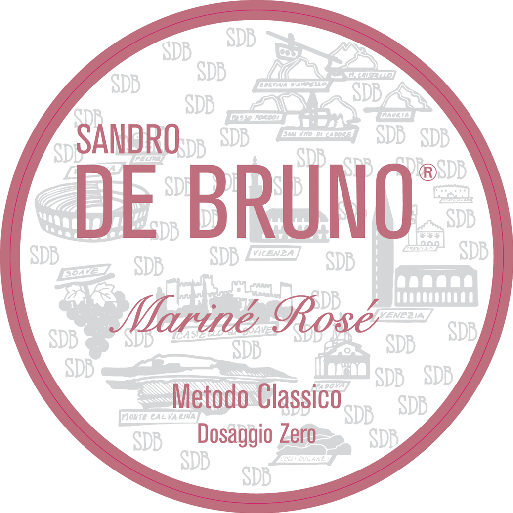 Etichetta del vino Mariné Rosé Dosaggio Zero 2016