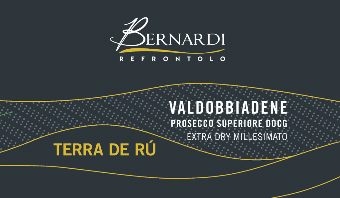 Etichetta del vino Valdobbiadene Prosecco Superiore Terra del Rú Extra Dry 2021