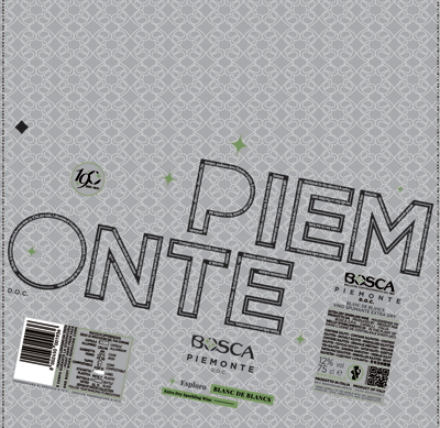 Etichetta del vino Piemonte Esploro Blanc de Blancs Extra Dry