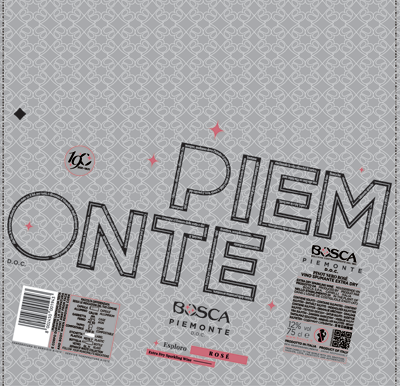 Etichetta del vino Piemonte Pinot Nero Esploro Rosé Extra Dry