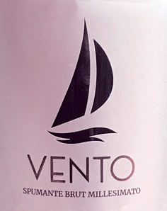 Etichetta del vino Puglia Rosato Vento Brut 2021