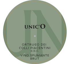 Etichetta del vino Ortrugo dei Colli Piacentini Unic’O Brut 2021