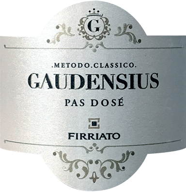 Etichetta del vino Terre Siciliane Gaudensius Pas Dosé