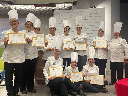 Premiate le cuoche vincitrici che per le loro ricette in gara hanno usato gli oli extravergini di oliva finalisti dell&rsquo;Ercole Olivario 2023