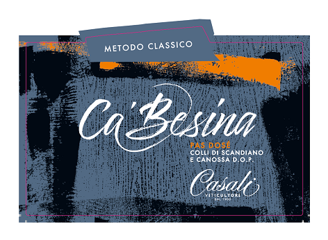 Etichetta del vino Colli di Scandiano e Canossa Ca’ Besina Pas Dosé