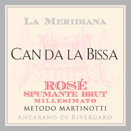 Etichetta del vino Can da la Bissa Rosé Brut 2022