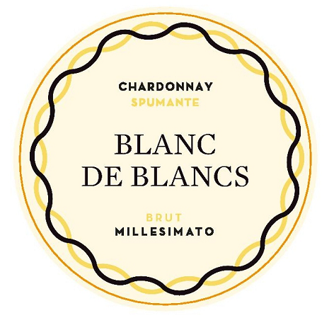 Etichetta del vino Colli Piacentini Chardonnay Blanc de Blancs Brut 2022