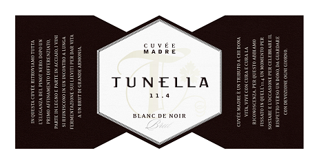 Etichetta del vino Cuvée Madre 11.4 Blanc de Noir Brut