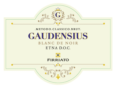 Etichetta del vino Etna Gaudensius Blanc de Noir Brut