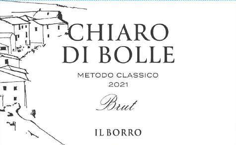 Etichetta del vino Chiaro di Bolle Brut 2021