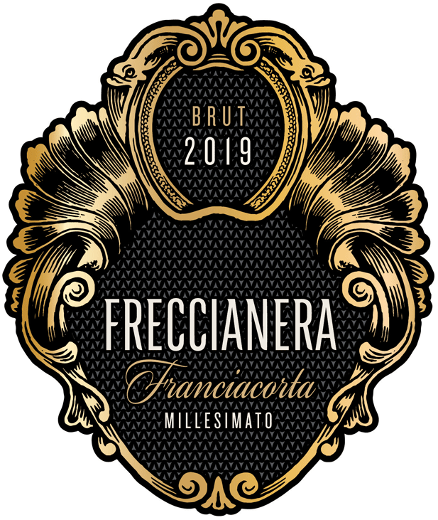 Etichetta del vino Franciacorta Freccianera Brut 2019