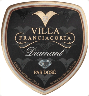 Etichetta del vino Franciacorta Diamant Pas Dosé 2018