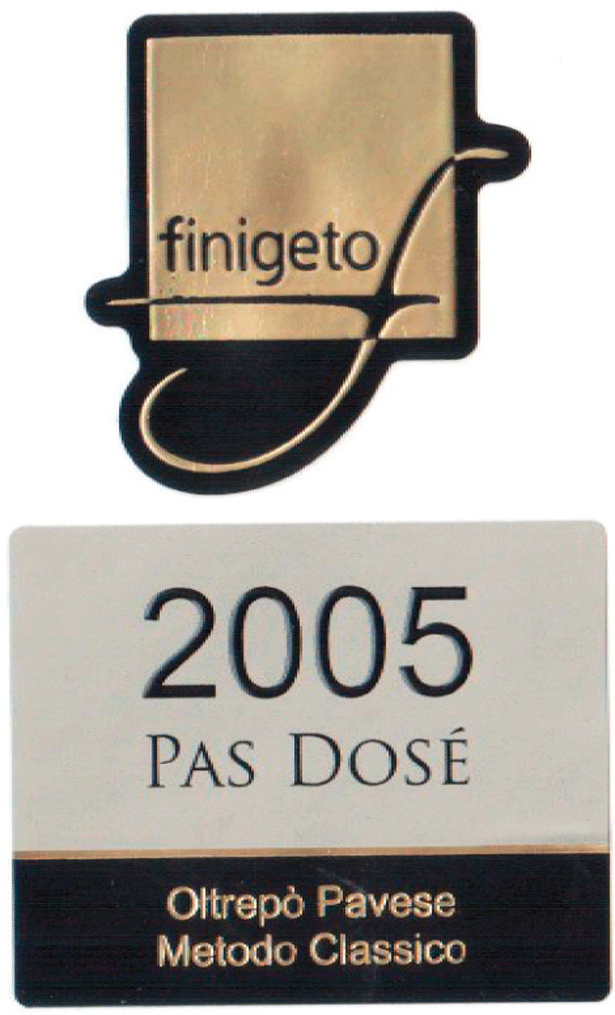 Etichetta del vino Oltrepò Pavese Metodo Classico Pinot Nero 2005 Pas Dosé 2020