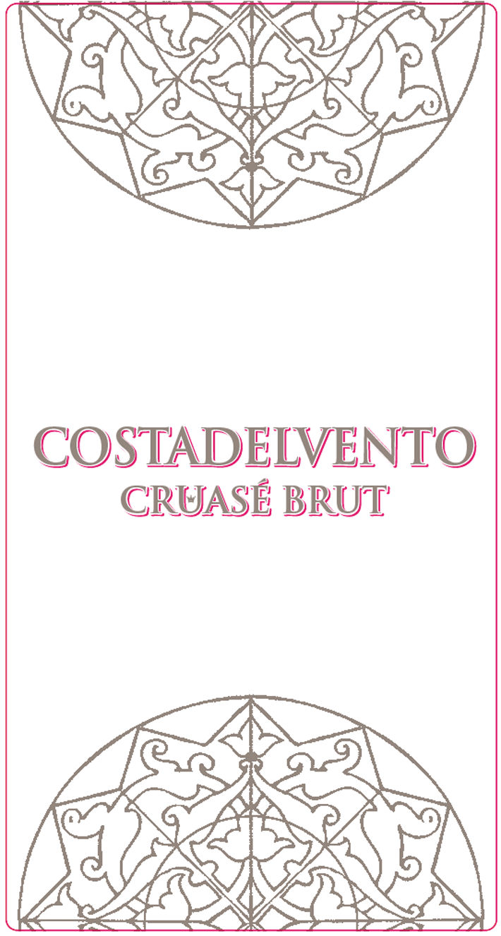 Etichetta del vino Oltrepò Pavese Metodo Classico Cruasé Costadelvento Brut 2017