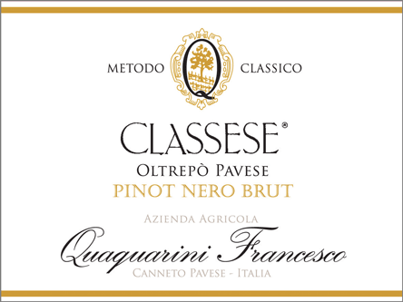 Etichetta del vino Oltrepò Pavese Metodo Classico Pinot Nero Classese Brut 2015