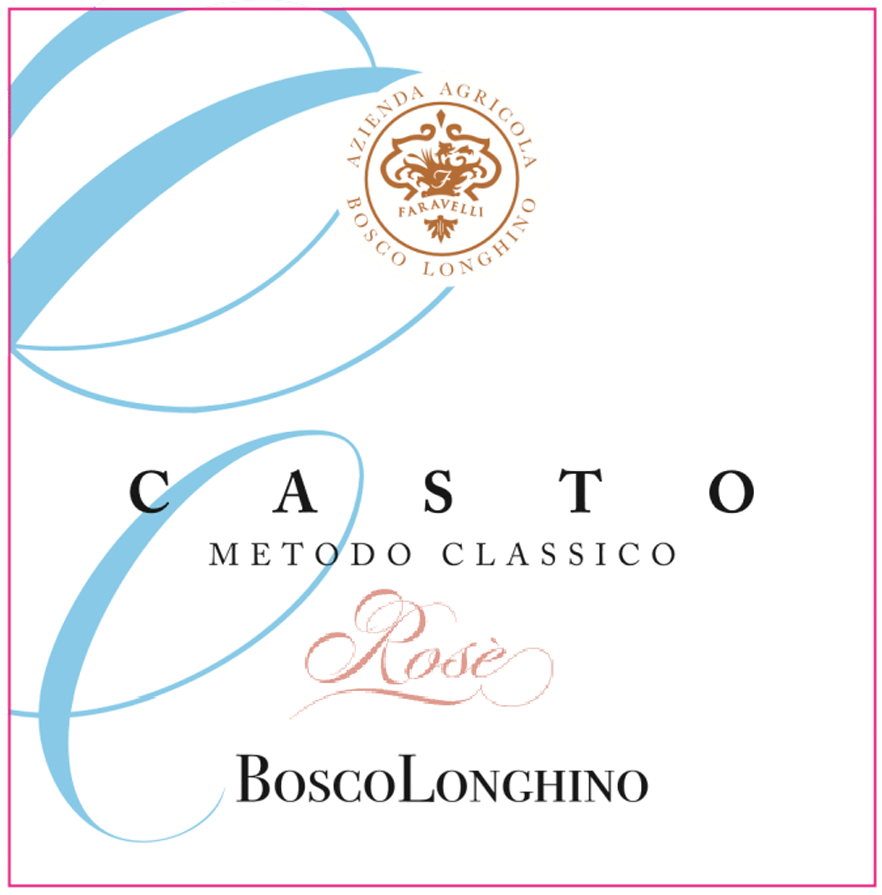 Etichetta del vino Casto Pinot Nero Rosé Brut 2020