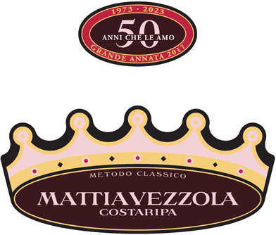 Etichetta del vino Mattia Vezzola Grande Annata Rosé Brut 2019