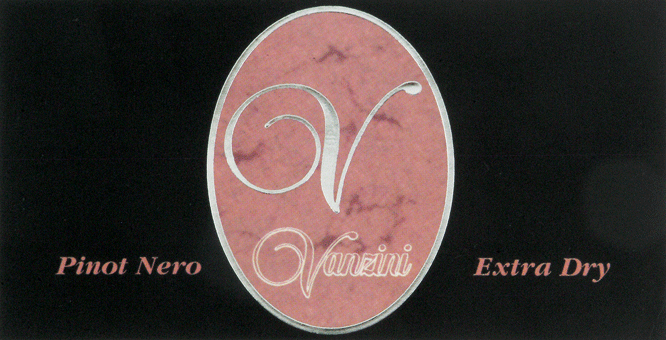 Etichetta del vino Pinot Nero Rosato Extra Dry